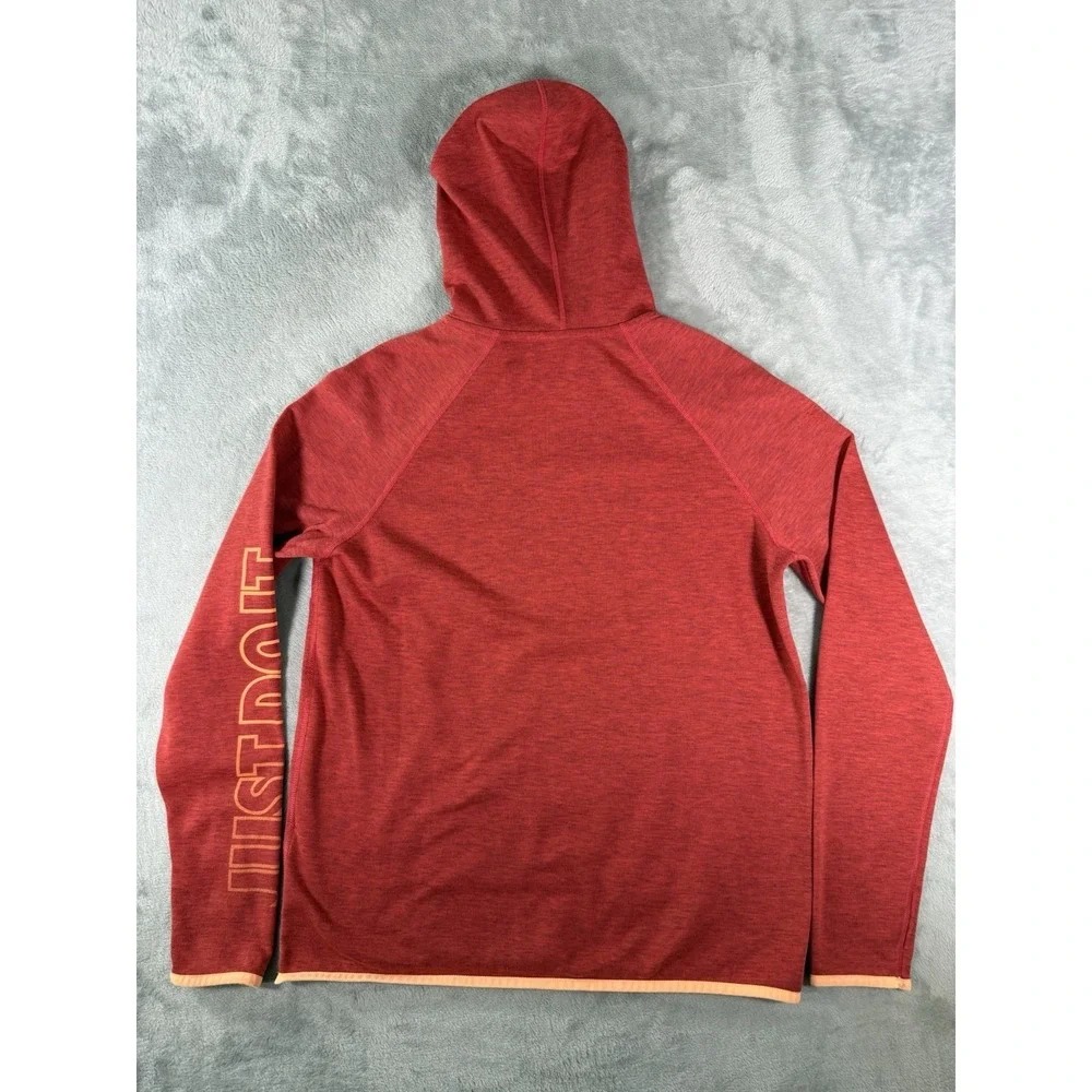 Nike Hoodie‎ Womens Medium Red Therma Fit Fleece Just Do It Pullover